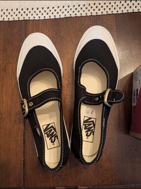 Vans Black & White Mary Jane Sneakers